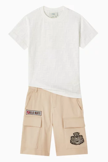 FF-print T-shirt in Cotton