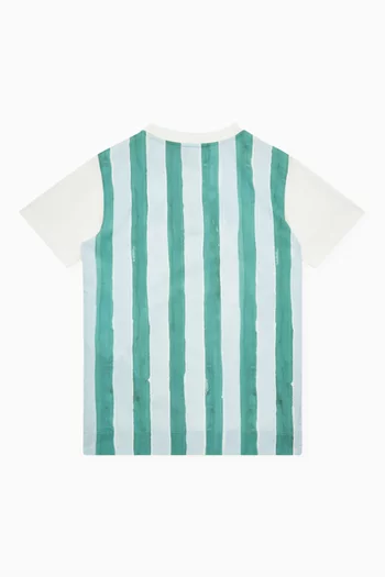 Stripe Logo T-shirt in Cotton