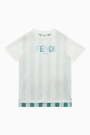 Stripe Logo T-shirt in Cotton