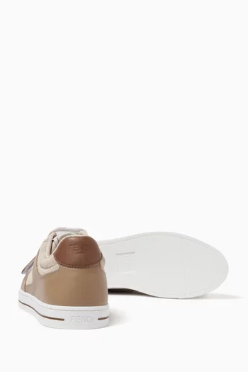 Monogram Sneakers in Leather & Jacquard