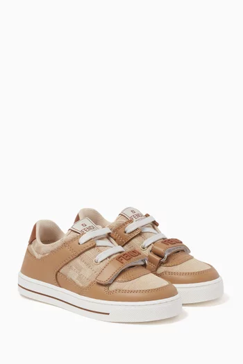 Monogram Sneakers in Leather & Jacquard