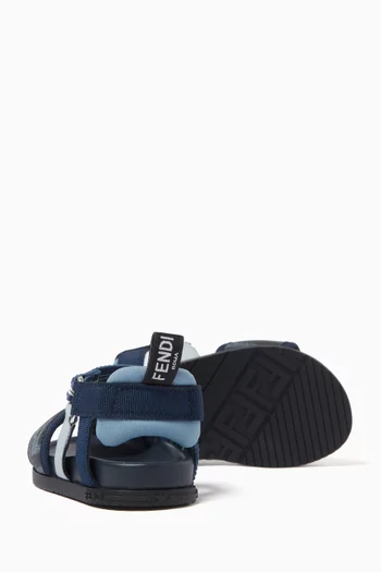 FF Logo Sandals in Jacquard
