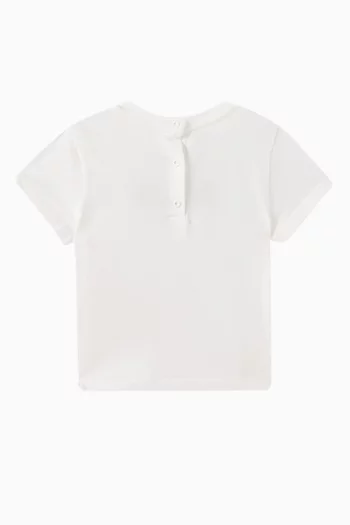 Check Logo-patch T-shirt in Cotton