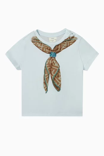 Monogram Tie T-shirt in Cotton