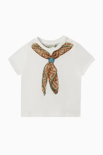 Monogram Tie T-shirt in Cotton