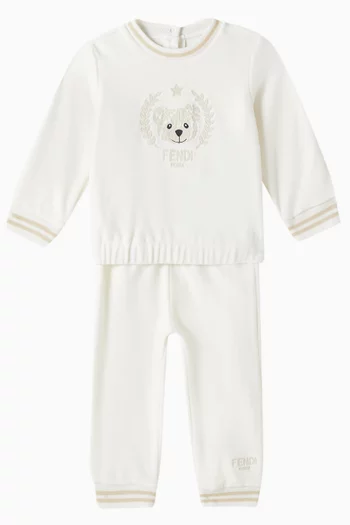 Bear Graphic Sweatshirt in Cotton