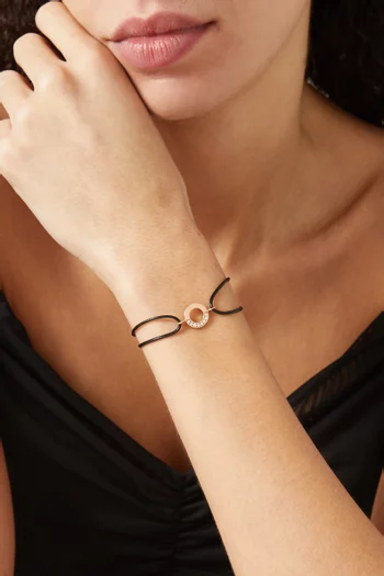 Full Moon Diamond Thread Bracelet in 18kt Rose Gold