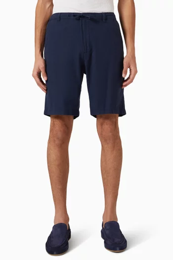 شورت بقصة مريحة مزيج كتان