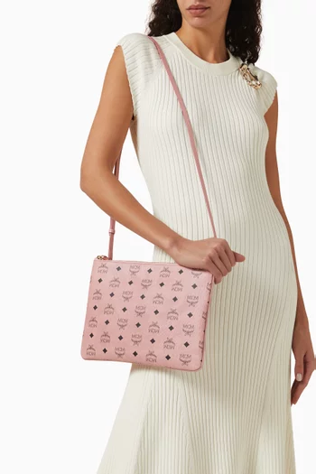 Aren Crossbody Pouch in Visetos Canvas