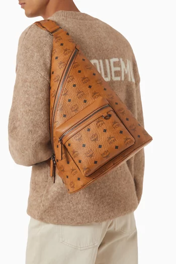 Medium Aren Sling Bag in Visetos