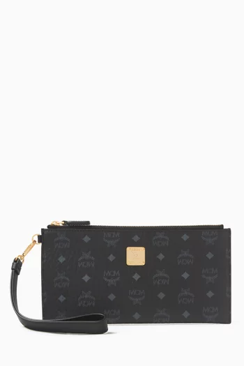 Large Aren Card Case in Visetos Canvas