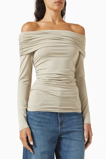 Luca Off-shoulder Top in Stretch-modal