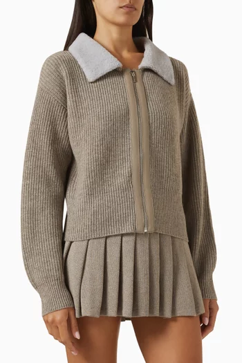 Zip-up Sweater in Knit