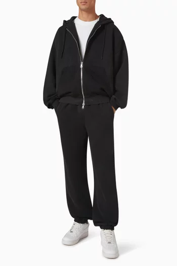 Distressed Sweatpants in Cotton-fleece
