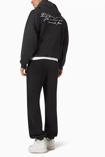 Script Hoodie in Cotton-fleece