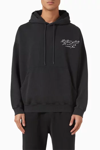 Script Hoodie in Cotton-fleece