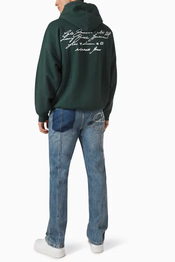 Script Hoodie in Cotton-fleece