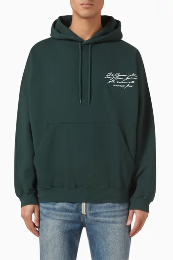 Script Hoodie in Cotton-fleece