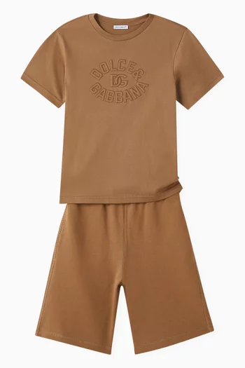 Embossed-logo T-shirt