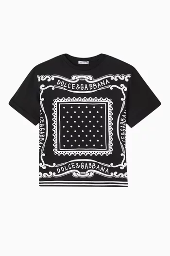 Bandana-print T-shirt in Cotton