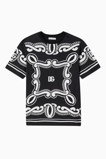 Bandana-print T-shirt in Cotton