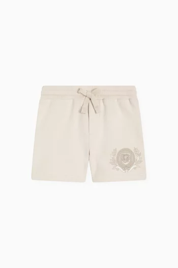 Crest Logo-embroidered Sweatshorts in Cotton-fleece