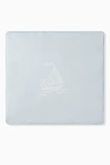 Sailing Boat Blanket in Cotton Jersey