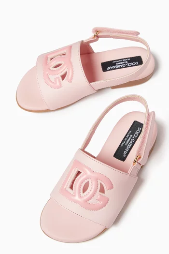 Sling Back Sandals in Leather