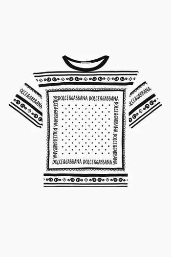 Bandana Print T-shirt in Cotton