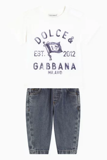Relaxed Jeans in Cotton-denim