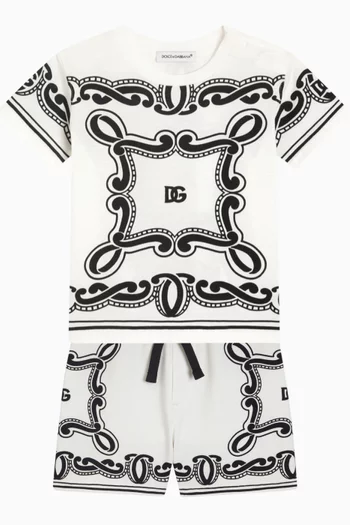 Bandana-print Sweat Shorts in Cotton