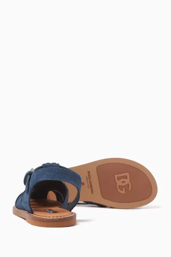 Logo-plaque Sandals in Nubuck