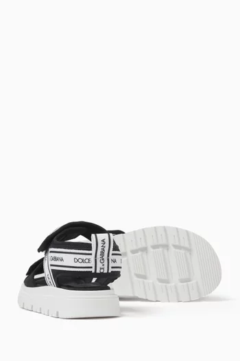Logo Velcro Strap Sandals
