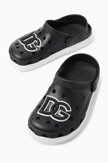 DG-applique Clogs in Rubber