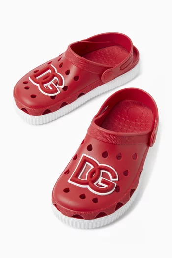 DG-applique Clogs in Rubber