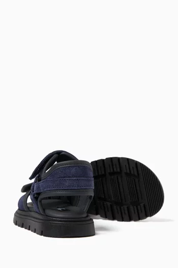 Logo Velcro Strap Sandals