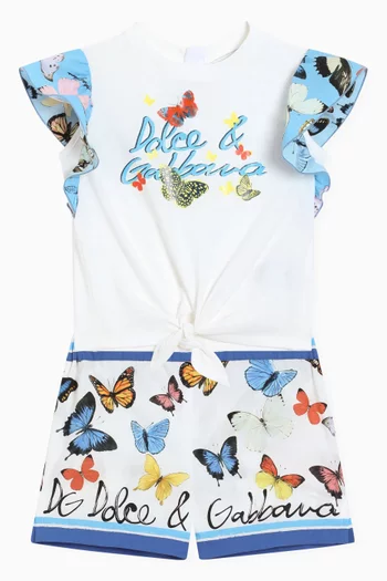 Butterfly Logo-print T-shirt in Cotton