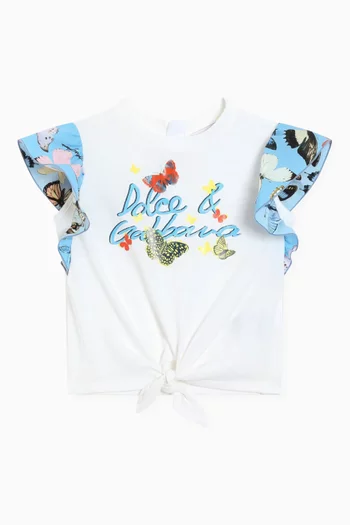 Butterfly Logo-print T-shirt in Cotton