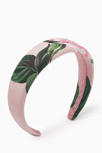 Rose-print Headband in Viscose