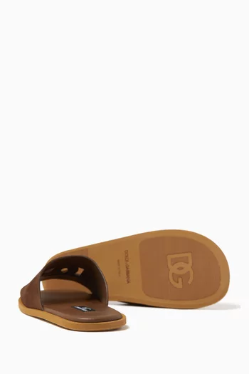 Logo Sandals in Suede