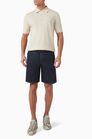 Regular-fit Shorts in Italian Cotton-denim