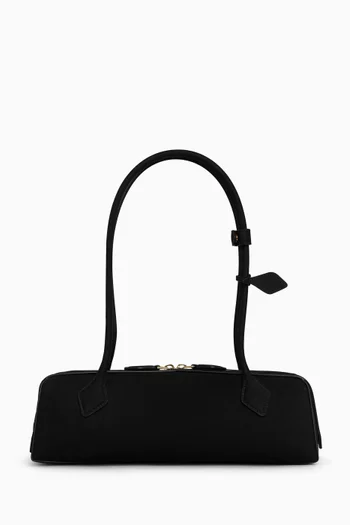 Medium Le Teckel Shoulder Bag in Suede