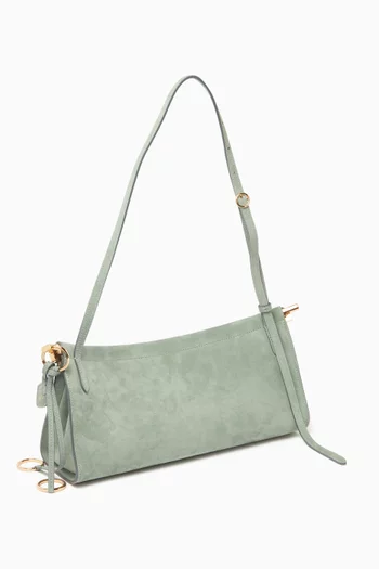Medium Le Teckel Shoulder Bag in Suede