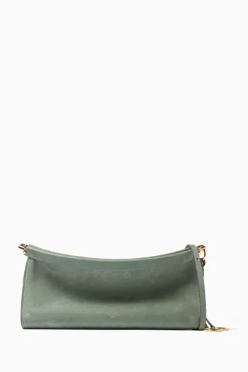 Medium Le Teckel Shoulder Bag in Suede