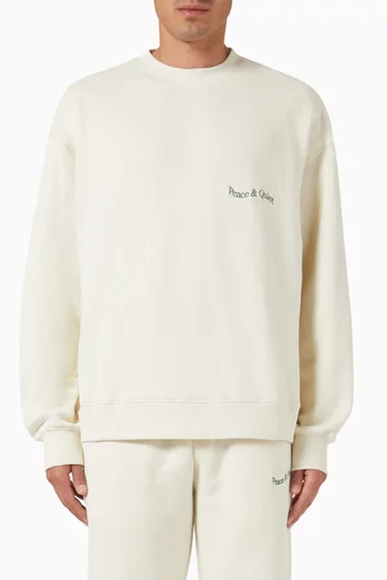 Wordmark Crewneck Sweatshirt in Jersey