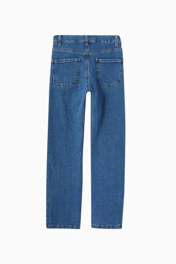 Fruit-appliqué Wide-leg Jeans in Denim