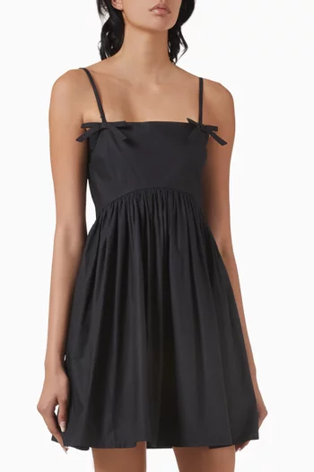 Strap Dress in Cotton-poplin