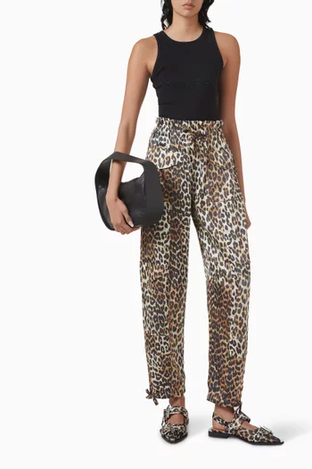 Rhinestone-embellished Tank Top in Cotton-rib