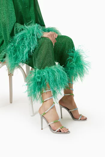 Crystal-embellished 105 Sandals in Satin