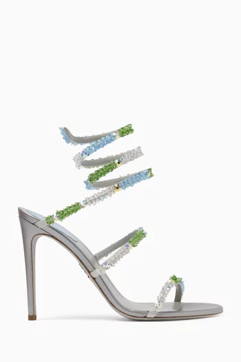 Crystal-embellished 105 Sandals in Satin